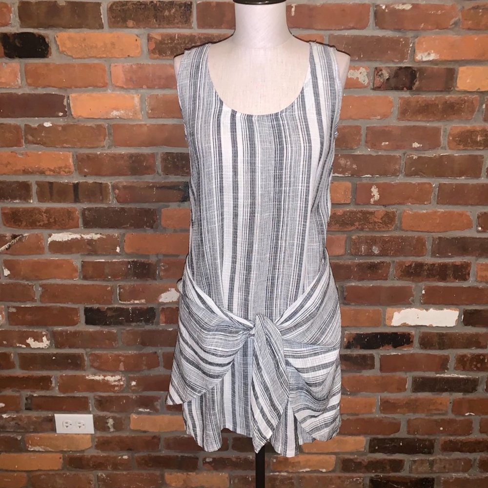DREW Anthropologie Linen Tie Dress Size XS